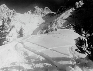 Mittenwalder Hütte Winterziel Ende 1920ger Jahre