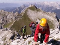 Familien am Klettersteig